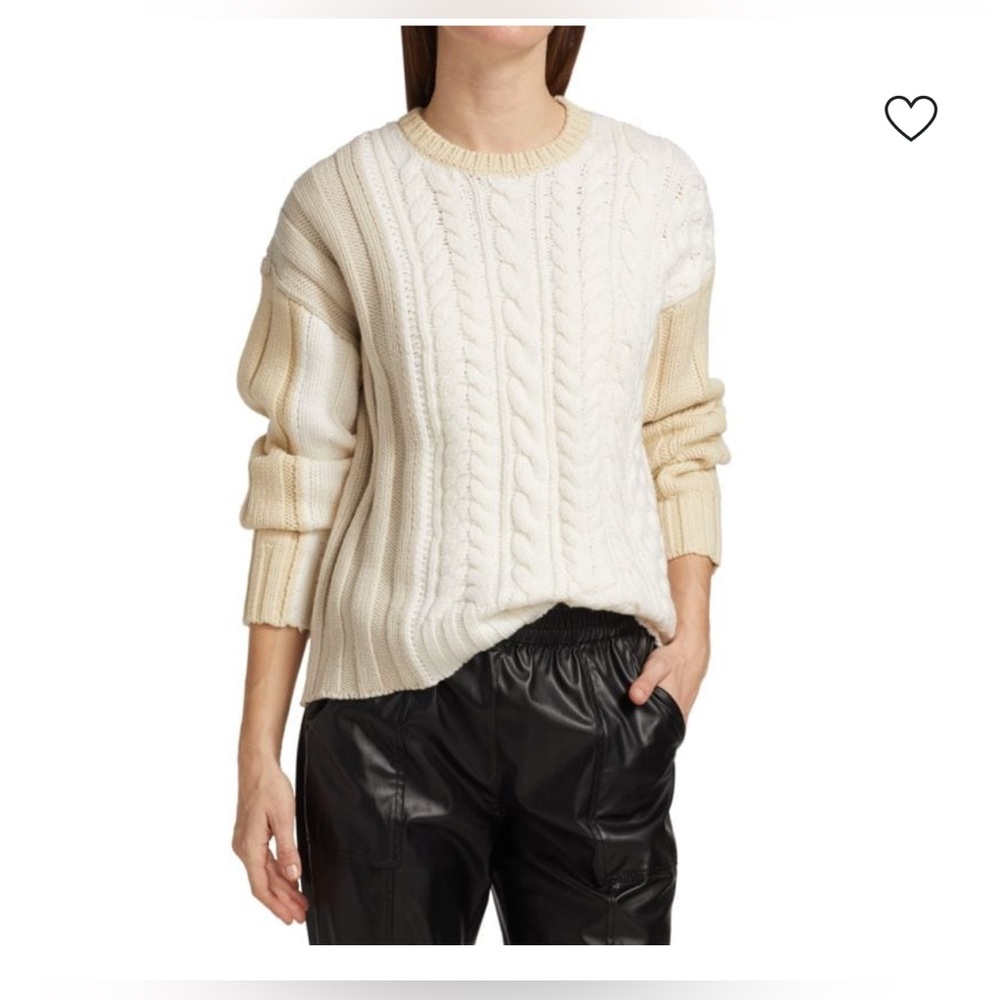 DEREK LAM 10 CROSBY Rory Mixed Cable-Knit Sweater
